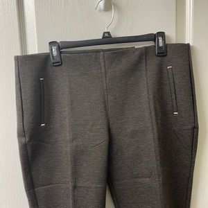 CHICO'S So Slimming Juliet Lurex Dot Straight Pants Black Gold Size 2.5R